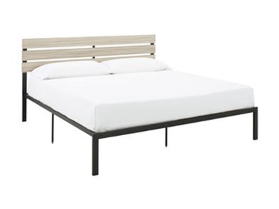 Ashley Furniture Waylowe King Platform Bed B021-82 Natural/Black