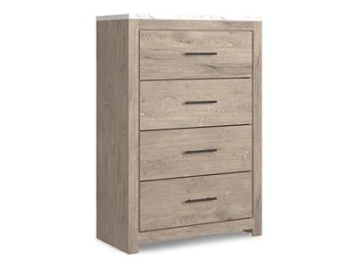 Ashley Furniture Senniberg Four Drawer Chest B1191-44 Light Brown/White