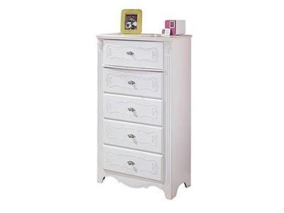 Ashley Furniture Exquisite Five Drawer Chest B188-46 White
