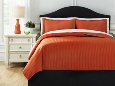 Ashley Furniture Raleda King Coverlet Set Q496003K Orange