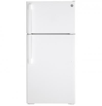 28" GE 15.6 Cu. Ft. Top-Freezer No-Frost Refrigerator - GTE16DTNLWW