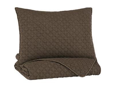 Ashley Furniture Ryter Twin Coverlet Set Q722001T Brown
