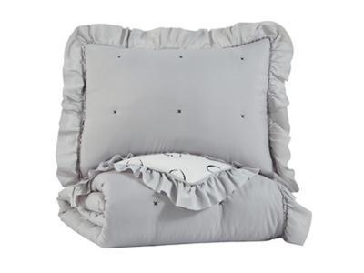Ashley Furniture Hartlen Twin Comforter Set Q900001T Gray/White