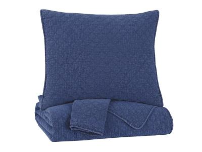 Ashley Furniture Ryter Queen/Full Coverlet Set Q723002Q Navy