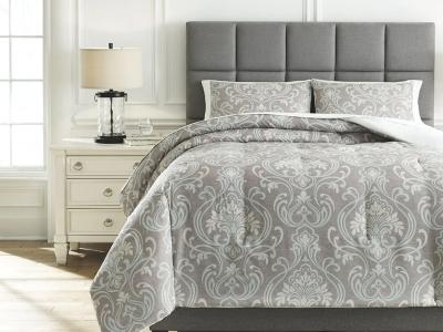 Ashley Furniture Noel King Comforter Set Q780003K Gray/Tan