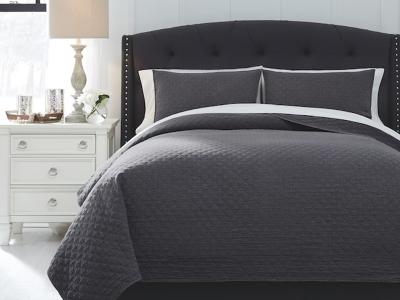 Ashley Furniture Ryter King Coverlet Set Q349003K Charcoal