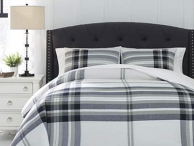 Ashley Furniture Stayner King Comforter Set Q344003K Black/Gray