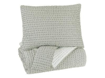 Ashley Furniture Doralia King Coverlet Set Q487003K Linen