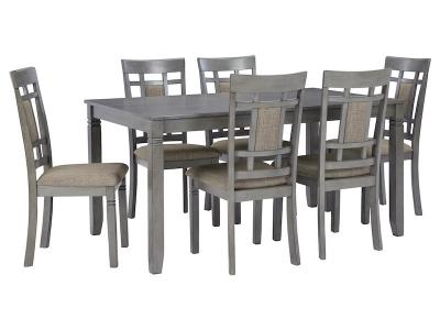 Ashley Furniture Jayemyer RECT DRM Table Set (7/CN) D368-425 Charcoal Gray