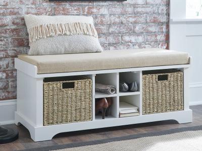 Ashley Furniture Dowdy Storage Bench A3000119 White