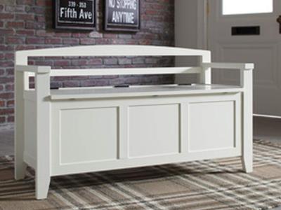 Ashley Furniture Charvanna Storage Bench A4000058 White