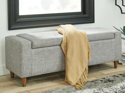 Ashley Furniture Winler Upholstered Accent Bench A3000115 Light Gray