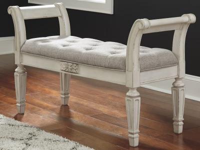 Ashley Furniture Realyn Accent Bench A3000157 Antique White