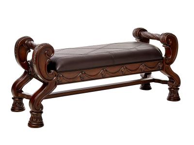 Ashley Furniture North Shore Large UPH Bedroom Bench B553-09 Dark Brown