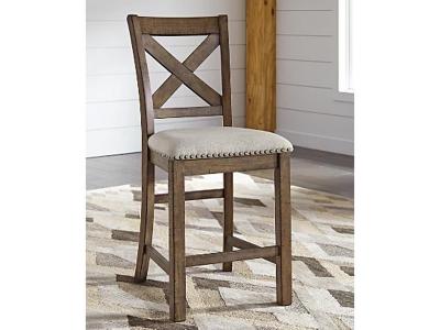 Ashley Furniture Moriville Upholstered Barstool (2/CN) D631-124 Beige