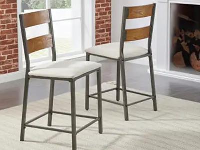 Ashley Furniture Stellany Upholstered Barstool (2/CN) D489-124 Brown/Gray