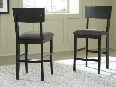 Ashley Furniture Chanzen Upholstered Barstool (2/CN) D282-124 Gray/Black