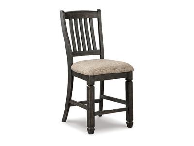 Ashley Furniture Tyler Creek Upholstered Barstool (2/CN) D736-124 Black/Grayish Brown