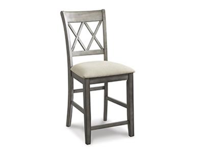 Ashley Furniture Curranberry Upholstered Barstool (2/CN) D679-124 Metallic Gray