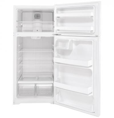 28" GE 16.6 Cu. Ft. Top-Freezer Refrigerator - GTE17DTNRWW