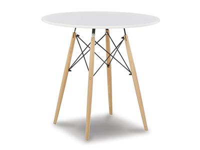 Ashley Furniture Jaspeni Round Dining Room Table D200-14 White/Natural