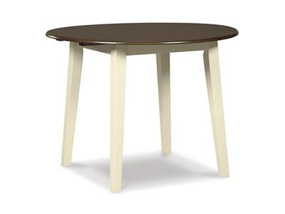Ashley Furniture Woodanville Round DRM Drop Leaf Table D335-15 Cream/Brown