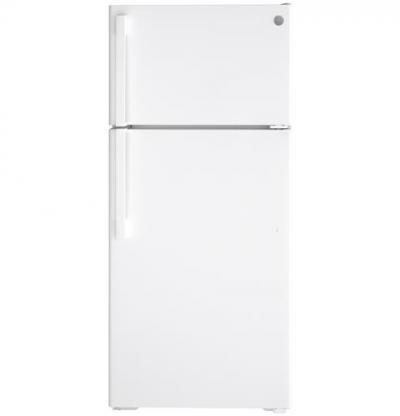 28" GE 16.6 Cu. Ft. Top-Freezer Refrigerator - GTE17DTNRWW