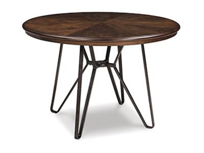 Ashley Furniture Centiar Round Dining Room Table D372-15 Two-tone Brown