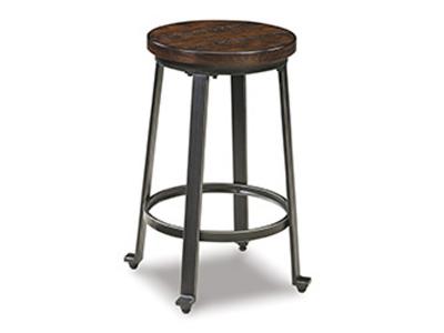 Ashley Furniture Challiman Stool (2/CN) D307-124 Rustic Brown