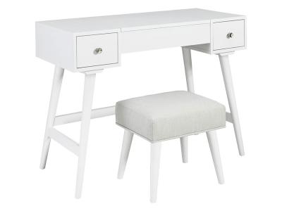 Ashley Furniture Thadamere Vanity/UPH Stool (2/CN) B060-122 White