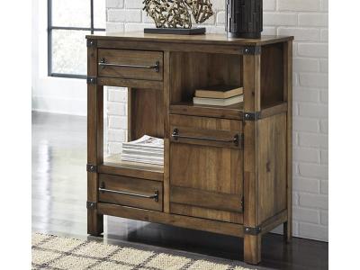Ashley Furniture Roybeck Accent Cabinet T411-40 Light Brown/Bronze