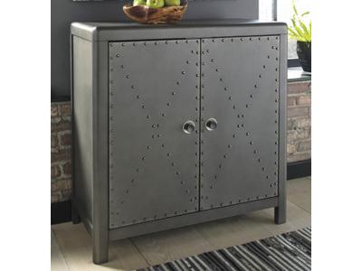 Ashley Furniture Rock Ridge Accent Cabinet A4000033 Gunmetal Finish