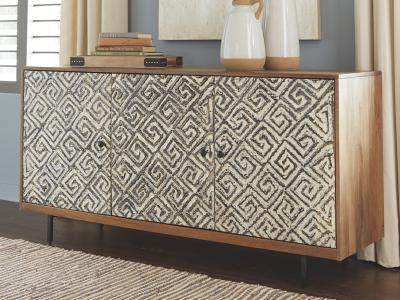 Ashley Furniture Kerrings Accent Cabinet A4000258 Brown/Black/White