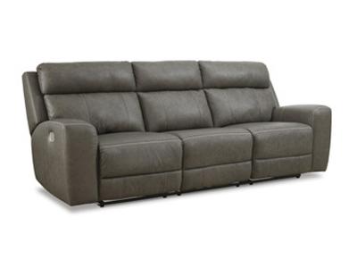 Ashley Furniture Roman PWR REC Sofa with ADJ Headrest U2540215 Smoke