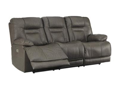 Ashley Furniture Wurstrow PWR REC Sofa with ADJ Headrest U5460215 Smoke
