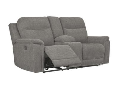 Ashley Furniture Mouttrie PWR REC Loveseat/CON/ADJ HDRST 7320518 Smoke