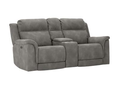 Ashley Furniture Next-Gen DuraPella PWR REC Loveseat/CON/ADJ HDRST 5930118C Slate