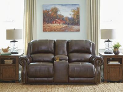 Ashley Furniture Buncrana PWR REC Loveseat/CON/ADJ HDRST U8460418 Chocolate