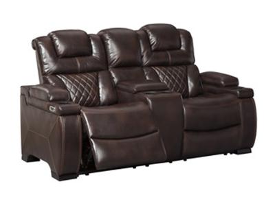 Ashley Furniture Warnerton PWR REC Loveseat/CON/ADJ HDRST 7540718C Chocolate