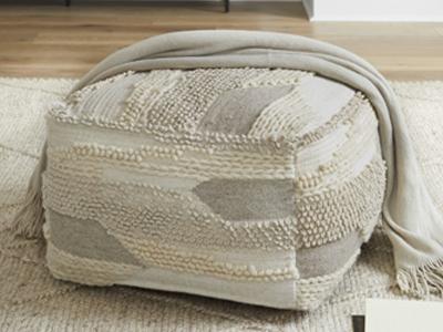 Ashley Furniture Cartlow Pouf A1000589 Cream/Beige/Gray