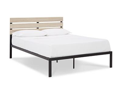 Ashley Furniture Waylowe Queen Platform Bed B021-81 Natural/Black