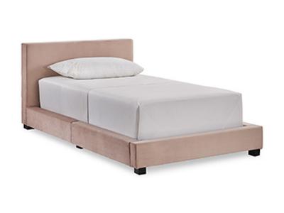Ashley Furniture Chesani Twin UPH Bed w/Roll Slats B050-171 Blush