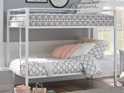Ashley B075 259 Furniture Broshard Twin Twin Metal Bunk Bed White