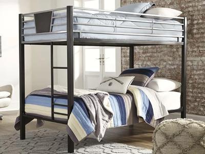 Ashley Furniture Dinsmore Twin/Twin Bunk Bed w/Ladder B106-59 Black/Gray