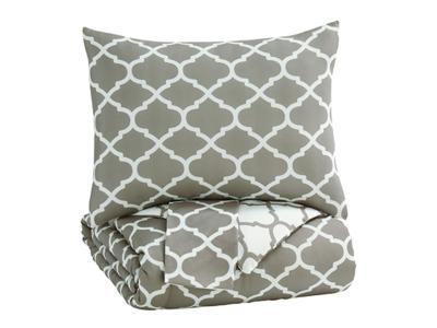 Ashley Furniture Media Full Comforter Set Q790003F Gray/White