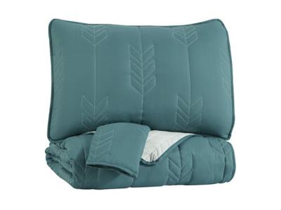 Ashley Furniture Averlett Full Quilt Set Q902003F Teal/White/Gray