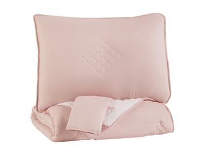 Ashley Furniture Lexann Full Comforter Set Q901003F Pink/White/Gray