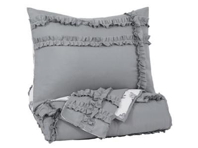 Ashley Furniture Meghdad Full Comforter Set Q426003F Gray/White
