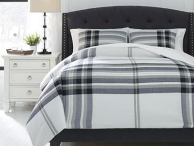 Ashley Furniture Stayner Queen Comforter Set Q344003Q Black/Gray