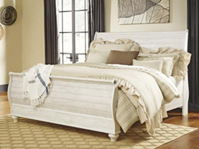 Ashley Furniture Willowton King Sleigh Headboard B267-78 Whitewash